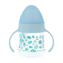 Suavinex Biberón Silicona Entrena Asas Azul Estampado +4M 150ml 157989
