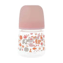 Suavinex Biberón Silicona Rosa Estampado Clásico 0-6M 150ml 198558