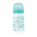 Suavinex Biberón Silicona Verde Estampado Clásico 0-6M 270ml 198552