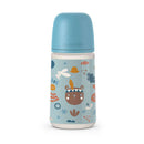 Suavinex Biberón Silicona Fisiológico Sx Flujo M Azul Estampado 270ml 199255
