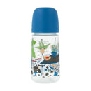 Suavinex Biberón Silicona Flujo Medio 0-6M Azul Estampado 270ml 193712