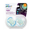 Philips Avent Chupetes Ultra Air Nocturnos Azules 6-18M 2 Unidades