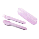 Suavinex Cubiertos Plástico Estuche Rosa