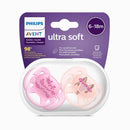 Philips Avent Chupetes Ultrasoft Deco Niña 6-18M