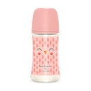Suavinex Biberón Silicona Premium Rosa Búho T.3 Posiciones 270 ml 162102