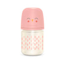 Suavinex Biberón Silicona Vidrio Rosa Búho  T.3 Posiciones 120 ml  170184