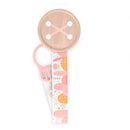 Suavinex Broche Pinza Botón Redondo Con Cinta Blanco Y Rosa 171169
