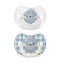Suavinex Chupete Silicona Anat Noche 0-6 M Vichy Gris 2 Unidades 196613