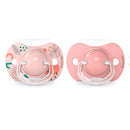 Suavinex Chupete Silicona Fisiológico Rosa Plomo Decorado Sx 6-18 M 2 Unidades 199249
